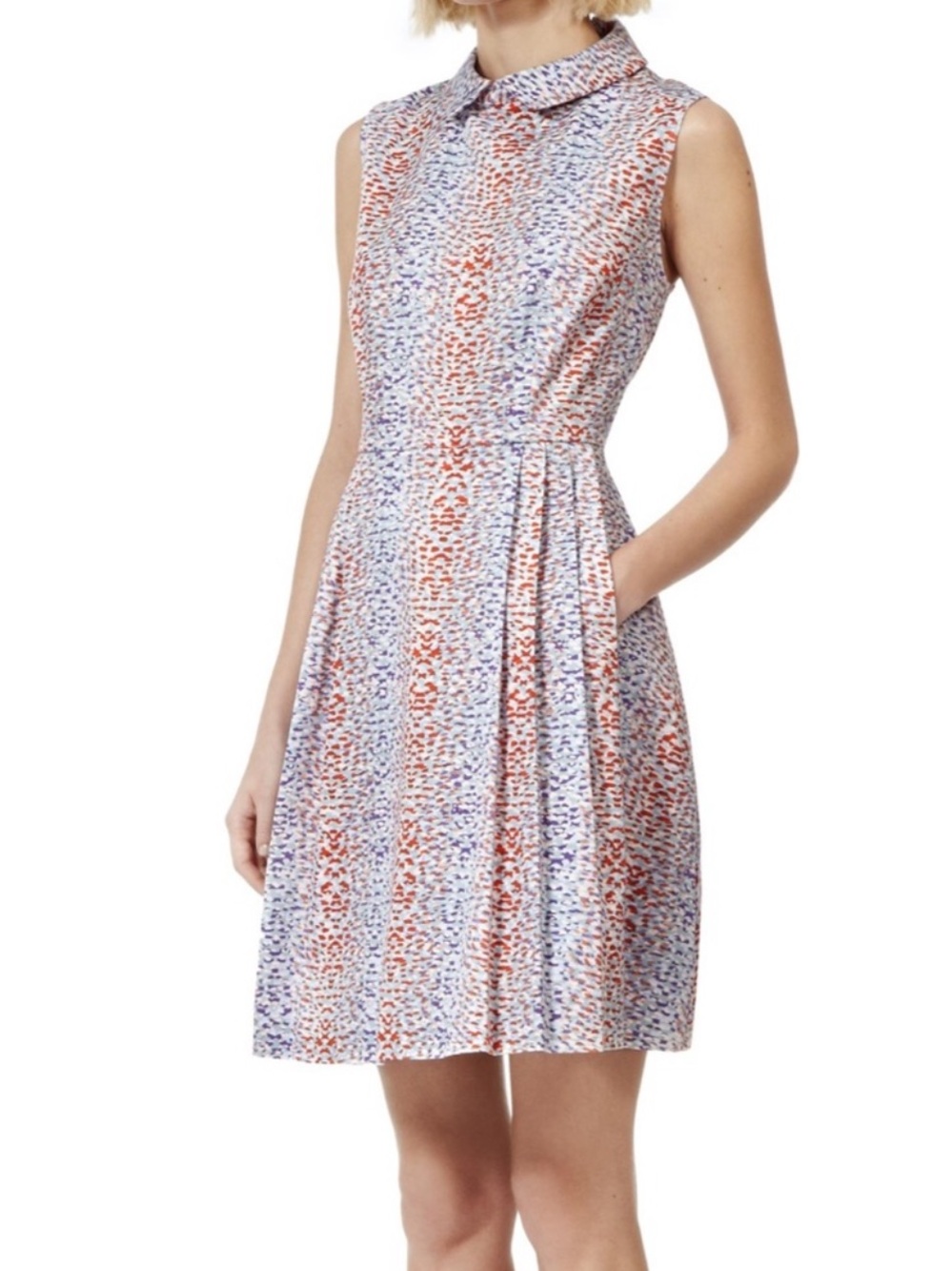 REISS Hudson Fit and Flare Collared Dress size 2